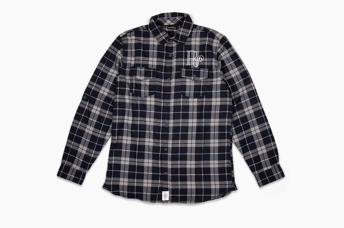R6 DISTILLERY Embroidered Flannel Long Sleeve